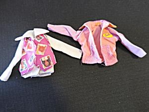 Barbie Accessories White With Vest And Coat Tagged Pink 1990s