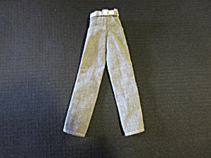 Vintage Barbie Doll Stone Washed Jeans With White Pleather Belt