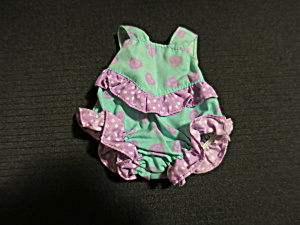 Vintage Doll Clothes Romper With Hearts Polka Dots For Small Doll