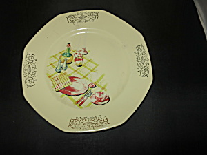 Homer Laughlin Plate K 47 N D Italian Table Setting