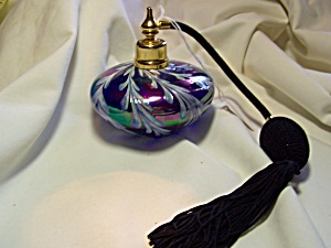 Perfume Bottle Cobalt Blue With Atomizer