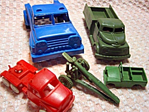Vintage Early Plastic Five Piece Truck lot (Image1)