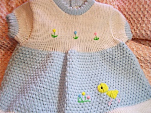 Glo Knit Baby Dress 0 to 3 months Vintage (Image1)