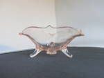Click to view larger image of Lancaster Pink Depression Glass Footed Bon Bon Kay (Image1)