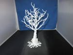 Click here to enlarge image and see more about item 1132-16p: Vintage White Metal Tree Easter Village Accessory 1990s