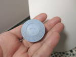 Click here to enlarge image and see more about item 148-24: Vintage Rosary Case or Communion Box Made Italy Blue Plastic
