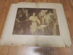 Christ In The Temple Antique Litho Print 15 5/8 X 19 1/8 inches