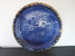 Click here to enlarge image and see more about item 176-22: J. Kent Flow Blue Scenic Plate Porcelain 10 1/4 inch 