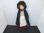 Click to view larger image of Antique Doll Paper Mache painted head mohair wig 14 3/4 (Image2)