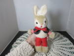 Click here to enlarge image and see more about item 266-23: Vintage Plush Bunny Rabbit 10 inches.