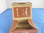 Click to view larger image of Vintage H H & R England Hand Sewn Leather Box Jewelry  (Image4)