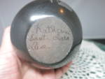 Click to view larger image of Santa Clara Pueblo Black Pottery Basket signed Katherine  (Image8)