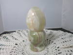 Click to view larger image of Vintage Polished Onyx Gemstone Egg and Stand Made in Pakistan (Image4)