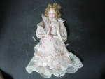 Click to view larger image of Vintage Porcelain Doll Christmas Tree Ornament half doll (Image3)