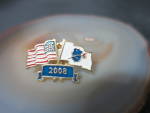 Click to view larger image of US Flag and National Law Enforcement Officers Memorial Enamel Pin (Image1)