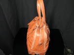 Click to view larger image of Maxx New York Glazed Orange Leather Satchel Purse Bag (Image2)