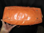 Click to view larger image of Maxx New York Glazed Orange Leather Satchel Purse Bag (Image6)