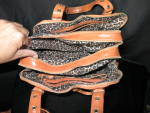 Click to view larger image of Maxx New York Glazed Orange Leather Satchel Purse Bag (Image7)