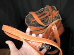 Click to view larger image of Maxx New York Glazed Orange Leather Satchel Purse Bag (Image8)
