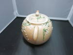 Click to view larger image of Enamel Painted Stoneware Tea Pot Vintage 1980s  (Image5)