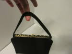 Click to view larger image of Blucl Black Velvet Purse With Gold tone Hardware (Image4)