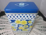 Click to view larger image of Equal NutraSweet Sweetener Blue and Yellow Floral Tin 1989 (Image2)