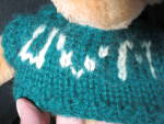 Click to view larger image of Hand Crafted Teddy Bear Vermont  UVM knitted Sweater (Image2)