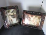Click to view larger image of Amber Lucite Shadow Box Picture Frames Pair Two (Image5)