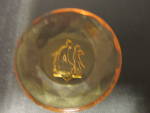 Click here to enlarge image and see more about item 665-18: Intaglio Yellow Open Salt Cellar Lady with Angel
