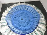 Click here to enlarge image and see more about item 723-23: Pyrex Cobalt Blue Pie Plate with Tab Handles 10 inches