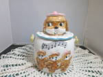 Vintage  Dancing Dogs Sombrero Hats Biscuit Jar Cookie Jar Lipper