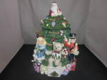Click to view larger image of Spode Christmas Tree Cookie Jar hand painted  (Image2)