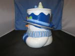 Click to view larger image of Houston Harvest Snowman Cookie Jar Cardinal (Image2)