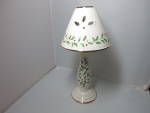 Click to view larger image of Lenox Holida Candlestick Lamp Holly Berry Votive Tea light (Image2)