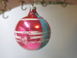 Click to view larger image of Vintage Mercury Glass Painted Christmas Tree Bulb  (Image2)