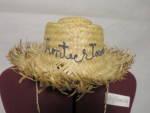 Vintage Frontier Town New York Youth Straw Hat Hand Made Mexico