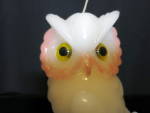 Click to view larger image of Vintage White Snow Owl candle (Image2)