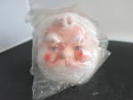 Click here to enlarge image and see more about item 909-17H3: Vintage Santa Doll Head for Crafting MIP Korea