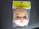 Click here to enlarge image and see more about item 909-17N2: Vintage Plastic Face Mask Doll Head Fibre Craft No 1223