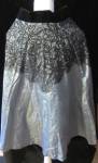 Grey Taffeta Skirt with Velveteen Netting Tulle