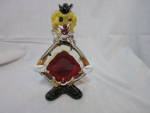 Click here to enlarge image and see more about item 943-17: Murano Clown Ashtray Italy Blown Glass