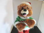 Click here to enlarge image and see more about item 982-21: Gemmy Animated Christmas Bear sings and dances Shake Your Booty 