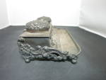 Click to view larger image of Victorian Simpson Double Inkwell Pen Tray Stamp Holder (Image3)