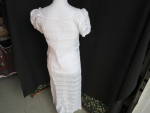 Click to view larger image of Women White Crochet Lace Long Gown Dress Short Sleeve  (Image4)