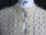 Click to view larger image of Vintage Popcorn Stitch Hand Knitted Sweater With Pearls (Image4)