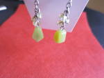 Click here to enlarge image and see more about item a42020-mb: Idocrase Vesuvianite Gemstone Drop Earrings Faceted Gr