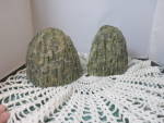 Click to view larger image of Vintage Green Marble Agate Stone Bookends (Image3)