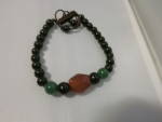 Click to view larger image of Hand made beaded bracelet Jade Amber unknown (Image2)