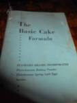 Basic Cake Formula Book Fleischman's 1931