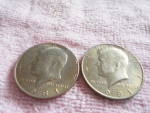 Click here to enlarge image and see more about item MB-CC27: Kennedy Half Dollar Pair 1981P